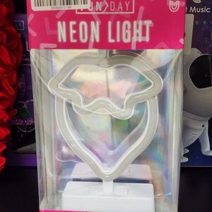 White Neon Strawberry Light